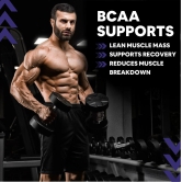 Carbamide Forte BCAA 5000mg Supplement for Men & Women 7g Serving with Ideal 2:1:1 Ratio | BCAA Powder for Muscle Growth & Muscle Recovery - Blueberry Flavour - 210g