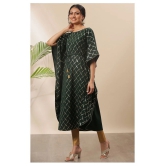 Janasya - Green Crepe Womens Kaftan Kurti ( Pack of 1 ) - S