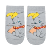 Balenzia X Disney Character Cushioned Ankle socks for women-Dumbo (Pack of 1 Pair/1U)-Grey-Stretchable from 19 cm to 30 cm / 1 N / GREY