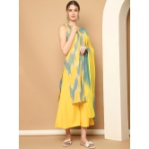 Woven Design Yellow Cotton Kurta with Palazzos & With Dupatta-XXL / Yellow