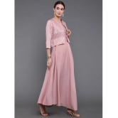 Antaran Silk Embellished Ankle Length Womens Gown - Rose Gold ( Pack of 1 ) - None