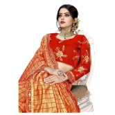 ofline selection - Orange Silk Blend Saree With Blouse Piece (Pack of 1)