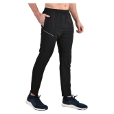 Forbro Polyester Lycra Blend Regular fit Sport /Casual Track Pants for Men | Lower for Boys (Black) - L