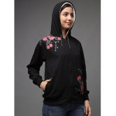 eWools.in Cotton Blend Womens Hooded Sweatshirt ( Black ) - None