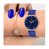 Septem Blue Leather Analog Womens Watch