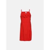 Oxolloxo Red Self designed Fit & Flare Midi Dress