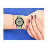 Newman Green Leather Analog Womens Watch