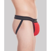 La Intimo - Red LIJO011 Spandex Mens Thongs ( Pack of 1 ) - None