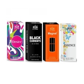 ST.JOHN Cobra Black Curret,Magnet,Desire & Essance Pocket Perfume for Men 10 ml ( - Pack of 4 )