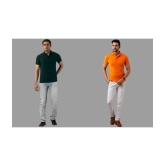 SKYRISE - Multicolor Cotton Blend Slim Fit Men's Polo T Shirt ( Pack of 2 ) - None