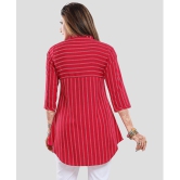 Meher Impex - Red Crepe Womens Tunic ( Pack of 1 ) - None