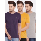 Lycos - Maroon Cotton Blend Regular Fit Men's T-Shirt ( Pack of 3 ) - None