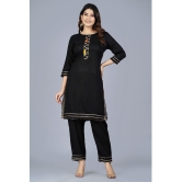 SIPET - Black Straight Rayon Women's Stitched Salwar Suit ( Pack of 1 ) - None