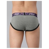 IC4 - Light Grey Cotton Blend Mens Briefs ( Pack of 2 ) - S