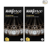 MANFORCE Overtime Pineapple 3in1 (Ribbed Contour Dotted) Condoms - 10s (Pack of 2) Condom (Set of 2 20 Sheets)