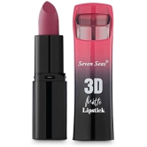 Seven Seas 3D Matte Lipstick | Long Lasting | Waterproof Matte Lipstick for Women (Crimson)