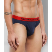 Bonjour - Navy Blue Cotton Blend Men''s Briefs ( Pack of 1 ) - L