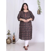 Swasti Cotton Printed Straight Womens Kurti - Black ( Pack of 1 ) - None