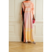 Pastel Hues Silk Kaftan Dress