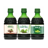 NUTROCOPIA Triphala, Giloy Tulsi & Amla Juice to Relieves Constipation Pack of 3 of 400 ML(1200 ML)