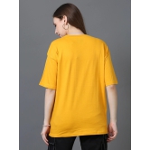 Women Solid Oversized T-Shirt, MUSTARD-L / Mustard