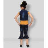 Arshia Fashions - Yellow Denim Girls Top With Jacket With Capris ( Pack of 1 ) - None