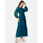 ALL WAYS YOU - Teal Georgette Womens Gown ( Pack of 1 ) - None