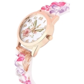 Rhonium Multicolor PU Analog Womens Watch