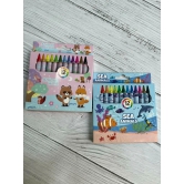 KIDS COLOURS  CRAYONS  12 PCS-Dianosaur