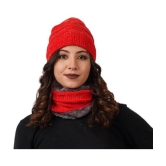 PENYAN - Red Woollen Womens Cap ( Pack of 1 ) - Red