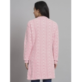 eWools.in Woollen Round Neck Women's Buttoned Cardigans - Pink ( ) - None