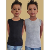 Hap Kings - Multicolor Cotton Solid Boys Vest ( Pack of 2 ) - None