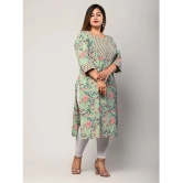 Swasti - Green Cotton Womens Straight Kurti ( Pack of 1 ) - None