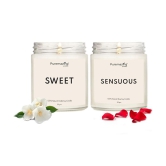 Puremazing - White Jar Candle 8 cm ( Pack of 2 )