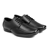 BXXY Men's Black Leather Office Wear Formal Lace-up Shoes 8