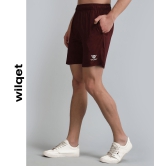 Mens Running Shorts in Embossed-Mehroon / XL