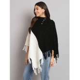 eWools.in Woollen Round Neck Women''s Ponchos & Capes - Black ( ) - None