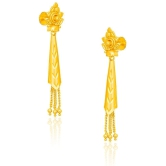 LUV FASHION Golden Drop Earrings ( Pack of 1 ) - Golden