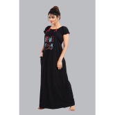 FOMTI Black Cotton Nighty - Free Size