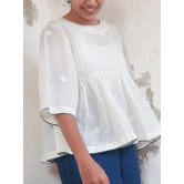 Athangudi Top White-XXS