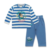 Juscubs Blue Cotton Baby Boy Top & Trouser ( Pack of 2 ) - None