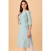 Glomee - Mint Green Cotton Women''s Straight Kurti ( Pack of 1 ) - None