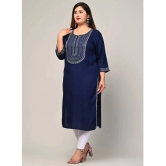 Swasti - Blue Rayon Womens Straight Kurti ( Pack of 1 ) - None