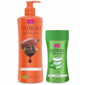 VI-JOHN Saffron Fairness Body Lotion Cocoa Butter 400ml & Aloevera 250ml Pack of 2