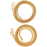 AanyaCentric Combo of 2 Gold Plated 22inches Long Fashion Chain - None