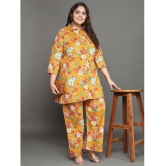 Tissu Yellow Printed Palazzo Top Set - None