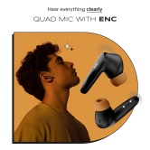 Noise Buds VS401 In-Ear Truly Wireless Earbuds with 50H of Playtime, Low Latency (up to 50ms), Quad Mic with ENC, Instacharge (10 min = 200 min), 10mm Driver, BT v5.3 Jet Black