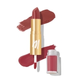 MyGlamm Super Duo Lipstick (2 in 1 Matte Lipstick + Liquid Lip Color) - Bare Pink (Nude Pink Shade) | Long Lasting, Highly Pigmented (4.2g + 2.5ml)