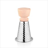 Kobac Round Grater/Zester, Comfortable Wooden Handle, Perfect Use for Cocktail