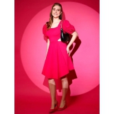 Sheetal associates Polyester Solid Above Knee Womens Fit & Flare Dress - Pink ( Pack of 1 ) - None